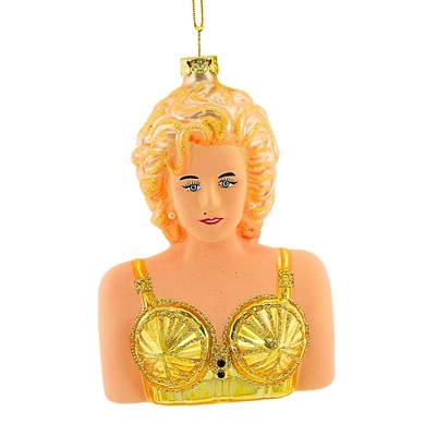 Madonna Blonde Ambition Glass Holiday Ornament