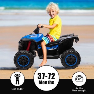 12V Kids Ride-On Electric ATV, 35W Doubal Motor 4-Wheeler Off-Road 4WD Car Toy, Kids Ride On ATV with 2 Control Modes, Music, Horn, High Low Speeds - 1 of 4