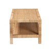 bali & pari Kalimantan Rattan and Mahogany Wood Rectangle Coffee Table Light Honey - 4 of 4