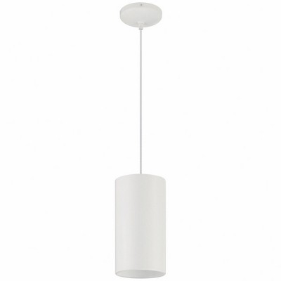 Pilson XL Matte Black and White Glass Drum Pendant Light