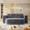 78.7 "2-in-1 Foldable Sofa, Plush Polyester Sofa, Convertible Floor Sofa Bed, Deep Seating, with Multi Functional Blanket,Suitable for Living Rooms - 3 of 4