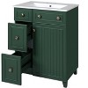 Chery Life 24" Bathroom Vanity Cabinet with Ceramic Sink, 2 Drawers, 1 Door - 3 of 4
