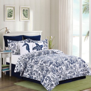 C&F Home Reef Shores Beach Coastal Cotton Quilt Set  - Reversible and Machine Washable - 1 of 4