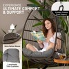 SereneLife Egg Swing Chair - Indoor/Outdoor Hanging Chair with Stand - 3 of 4
