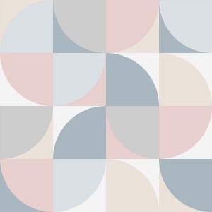 Transform Curves Blue and Pink Peel and Stick Wallpaper - 1 of 4
