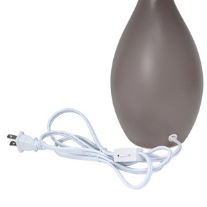 18.11" Traditional Standard Ceramic Dewdrop Table Desk Lamp with Matching Fabric Shade - Creekwood Home - 1 of 4