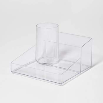 Extra Large Bathroom Plastic Tiered Cosmetic Organizer Clear - Brightroom™  : Target