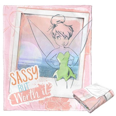 Disney Tinkerbell Worth It Silk Touch Throw Blanket 50x60 Inches