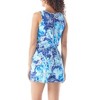 Beach House Style Floral Print Madison Sleeveless Skort Romper - 2 of 3