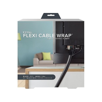 UT Wire UTW-FCW12-BK 12-Feet Flexi Cable Wrap Black