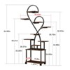 FONTOI 9 Tiered Indoor Plant Shelf, Plant Flower Holder Stand, Tree-Shaped Plant Rack for Home, Patio, Black & Dark Walnut, 10.2"*64.96"*35.43" - 3 of 4
