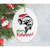 Merry Fishmas Fishing Christmas Ornament| OrnamentallyYou - 2 of 4