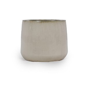 Vynxaria 4-Piece Modern Ceramic Flowerpot Set for Indoor & Outdoor Elegance - 1 of 4