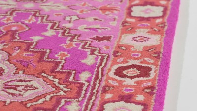 Bellagio Red Pink/Ivory Handmade Wool Area Rug