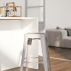 Merrick Lane Backless Metal Stool with Square Seat for Indoor-Outdoor Use - image 4 of 4