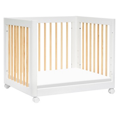 Yuzu White and Natural 8-in-1 Convertible Crib with All-Stages Conversion Kits