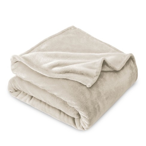 Oyster Microplush Throw Fleece Blanket By Bare Home : Target