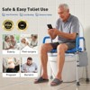 WHLICKS Raised Toilet Seat with Handles, Width & Height Adjustable Toilet SeatRisers for Seniors, Bariatric Elevated Toilet Seat for Elderly - 2 of 4