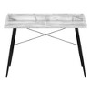 PAGED 47" L Computer Desk, Simple Modern Home Office Desk with Desktop Shelf and Baffle for Study, Office - 4 of 4
