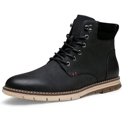 Santimon Oxford Boots for Men Casual Dress Boots Fashion Waterproof Motorcycle Boots