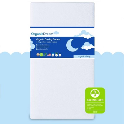 Organic Dream Certified Organic Cooling Premier 2-Stage Crib & Toddler Mattress