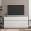 CIPACHO Mid Century Modern 9 Drawer Dresser in White with Hidden Handle Perfect for Bedroom to Boost Storage and Elevate Retro Home Vibe - 2 of 4