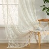 HLC.ME Jolene Floral Soft Decorative Lace Semi Sheer Light Filtering Rod Pocket Window Curtain Panels - Set of 2 - 2 of 4