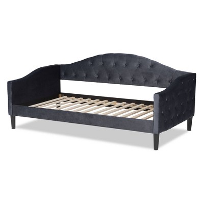 Luxurious Velvet Upholstered Full Daybed with Wood Frame and Tufted Design