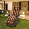NewHome"71x22 Inch Chaise Lounger Cushion for Recliners, Rocking Chairs, Deck & Sofa Mats, Outdoor Comfort"BlackRedCoffeeGrey&Purple - 4 of 4