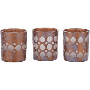 Pavilion Gift Company - Love Lives Here Bronze - 3 Assorted Votive Holders - Candle Holders - 1 of 4