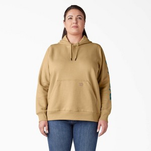 Dickies Women's Plus Water Repellent Sleeve Logo Hoodie - 1 of 3