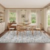 Modern Foldable Area Rugs for Living Room Vintage Striped Washable Low Pile Carpet Navy Indoor Easy Care Soft Non Slip Rug - 3 of 4