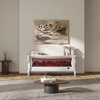 POVISON 54.72" Modern Electric Fireplace TV Stand with LED Flame Effects, Beige TV Console, Media Console, Entertainment Center, Fully-Assembled - 3 of 4