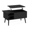 Furinno 35.2" Lift Top Coffee Table Multifunctional Accent Table w/Hidden Compartment and Side Open Storage Shelf Living Room Furniture,Americano - 3 of 4