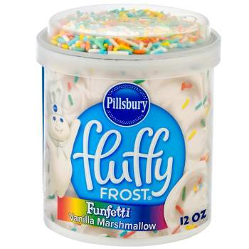 Pillsbury Baking Fluffy Funfetti Vanilla Marshmallow Frosting - 12oz