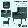 Teddy Fabric Ergonomic Accent Chair with Padded Seat and Waist Pillow, Mid-Century Lounge Armchair for Living Room - 4 of 4