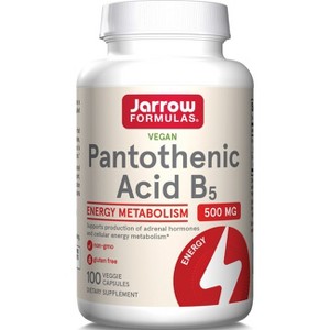 Jarrow Formulas, Inc. Vegan Pantothenic Acid B5 500 mg 100 Veg Caps - 1 of 3