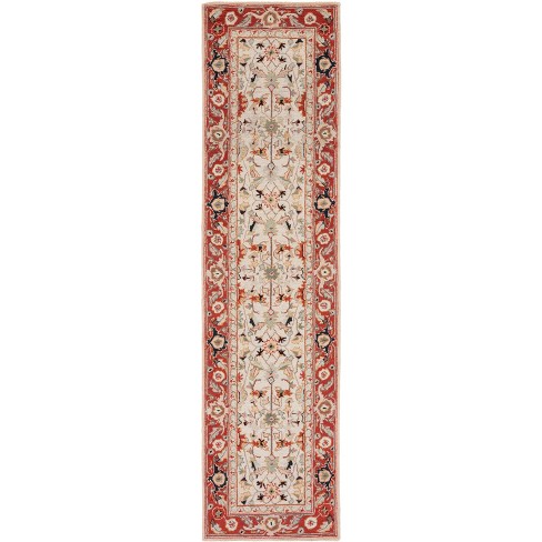 Safavieh Chelsea 4-ft x 6-ft Red Rectangular Floral Hooked Area Rug