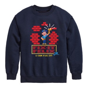 Boys' - Disney - I Can Fix It Felix Graphic Long Sleeve Fleece Sweatshirt - 1 of 4