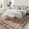 Area Rug Vintage Living Room Washable Distressed Rug Carpet Floral Bedroom Rug Retro Accent Throw Rug Office Dining Room Nursery Indoor - 4 of 4
