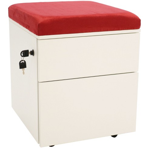 Rolling 2 Drawer Wheeled Storage Cabinet Red Casl Brands Target