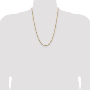 Chisel Stainless Steel Polished Yellow IP-plated 3mm 24" Wheat Chain Necklace - 1 of 4