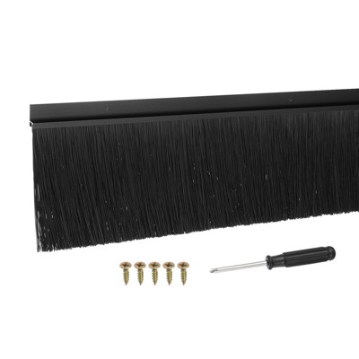 Unique Bargains Aluminum Alloy H-Shape Holder PP Bristle Rust-resistant Door Sweep 1 Pc