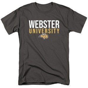 Webster University Official Stacked Adult T Shirt, Black - 1 of 4