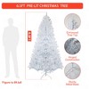 6.5 Ft Prelit Artificial Christmas Tree, Christmas Tree with 250 Warm White LED Lights & 818 Branches, Xmas Decoration for Living Room Hallway Office - 3 of 4