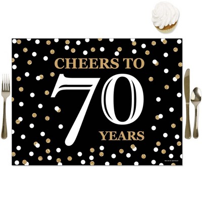 Big Dot Of Happiness Adult 70th Birthday - Gold - Party Table ...