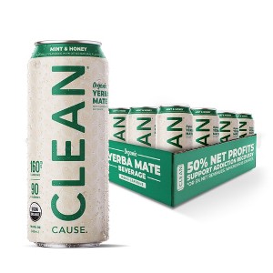 CLEAN Cause - Mint & Honey Non-Carbonated Organic Yerba Mate Tea - 1 of 4