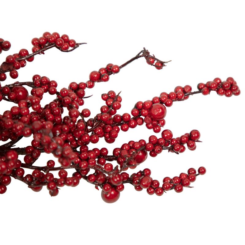 Northlight Red Berries Artificial Christmas Teardrop Swag - 24" - Unlit, 2 of 4