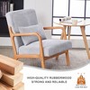 Sapphtopaz Modern Accent Chair with Pillow Upholstered Reading Chair with Solid Wood Legs Comfy Bedroom Arm Chair for Living Room, Bedroom - 4 of 4