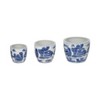 Sagebrook Home 3pc Chinoiserie Planters Ceramic: Hand-Painted, Rust-Resistant, No Drainage Hole(s) - 4 of 4
